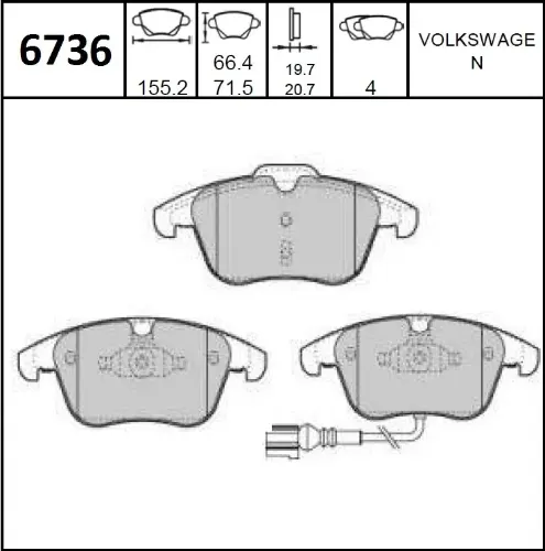 PASTILLAS DEL VW TIGUAN 2007-2016