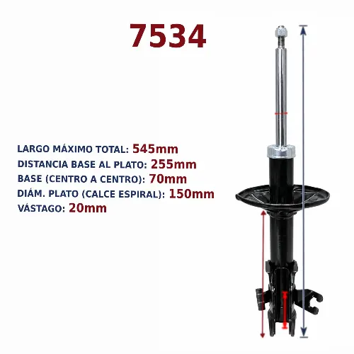AMORTIGUADOR DEL DER LANCER 96-00 GAS BREME