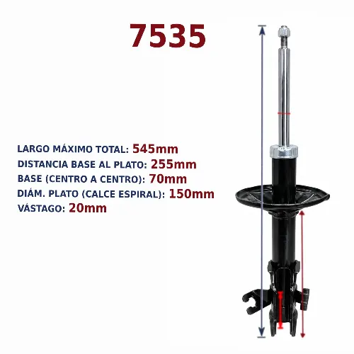 AMORTIGUADOR DEL IZQ LANCER 96-00 GAS BREME***