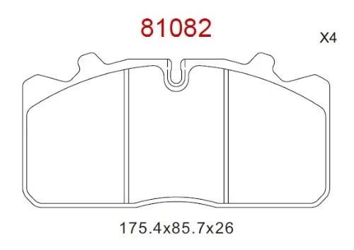 PASTILLAS D/T MB PERROT – 175 3 x 85 8 x 25 2