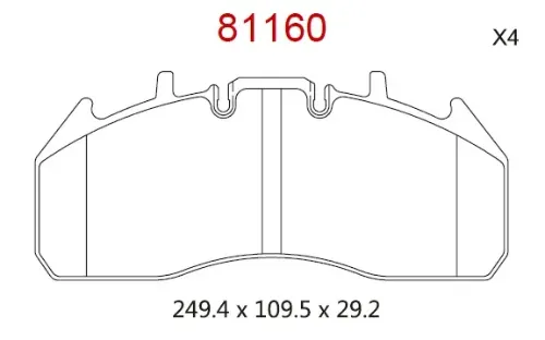PASTILLAS D/T MERITOR RENAULT/VOLVO FH/FM/FMX