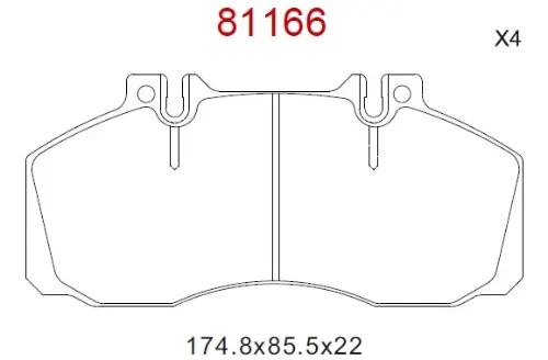 PASTILLAS DEL MB 710 812 814/IVECO 70E 60E BREMSI