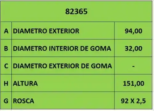 FILTRO ACEITE 92 x 2.5 JOHN DEERE (LF16243)
